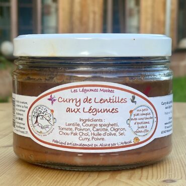 Curry de lentilles aux légumes - L'Arbocal - Conserves & tartinables